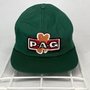 Vintage PAG Seeds Snapback Trucker Hat Patch Green K-Brand USA Size L-XL (H2)